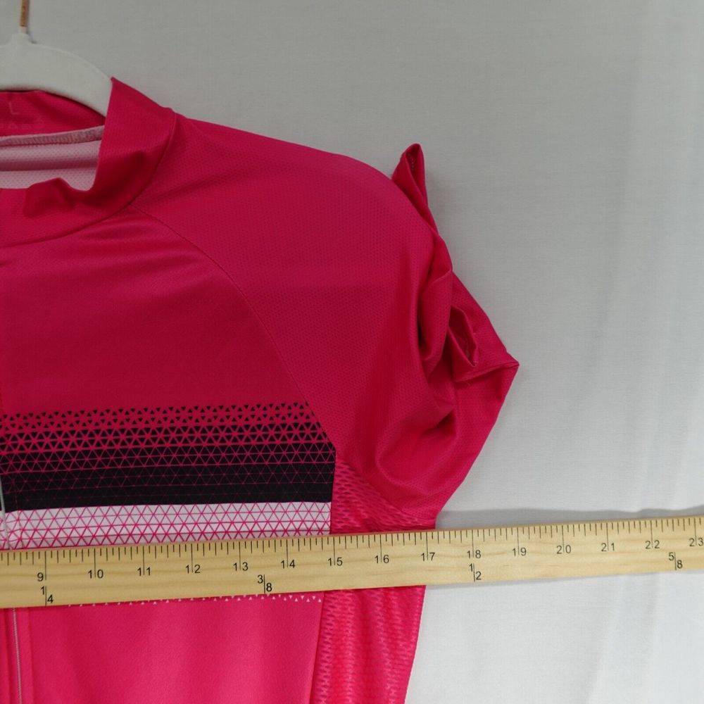 Cycle-Run Jersey Shirt Women Large Neon Pink Cycling Biking Bicycle Reflective - Picture 4 of 16